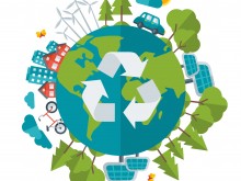 Eco Friendly, green energy concept, vector illustration